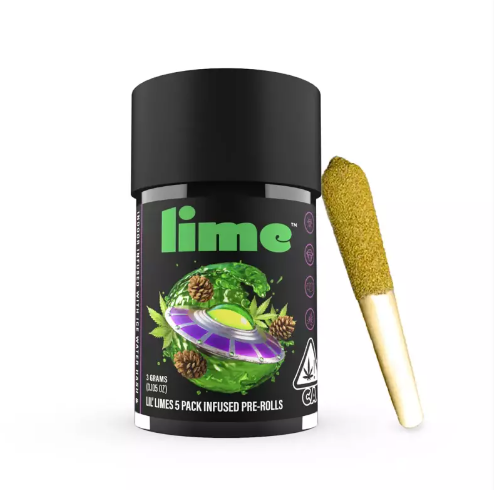 LIME INFUSED PRE ROLLS - 5 PACK | 3G